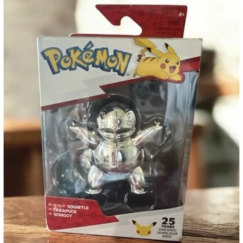 Pokémon 25th Anniversary Squirtle Silver Figure‎ Series 1 New
